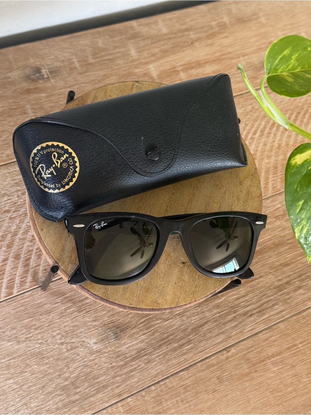 Ray-Ban Black Wayfarer Sunglasses with Black Case
